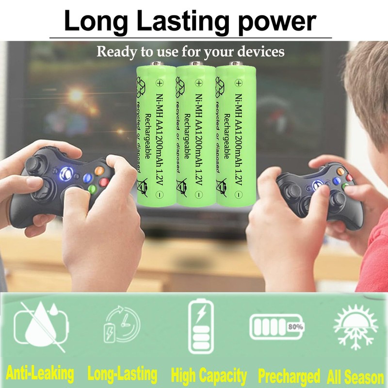 Solar Batteries NI-MH AA 1200mAh 1.2V 10Pcs for Home Device