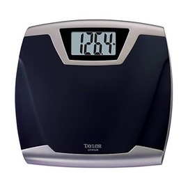 Taylor Digital Scales for Body Weight, Extra High 440 LB Capacity, Rubberized Anti-slip Mat, Oversized Readout, Beeps when weight locks, Auto On and Off Scale, 14.0 x 12.4 Inches