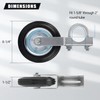 Kikerike Gate Wheels for Metal Tube Gate, Heavy Duty 6-1/4"