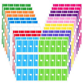 720 Stück Kabelbeschriftung, Kabelbeschriftung, Selbstklebend Wasserdich Reißfest Kabelbeschriftung,12 Farben 24 Blatt