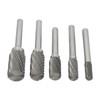 Double Cut Carbide Burrs Rotary Files Set 6mm Shank for