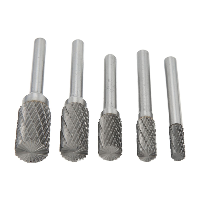 Double Cut Carbide Burrs Rotary Files Set 6mm Shank for