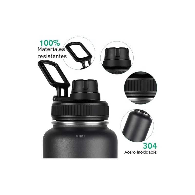 Botella Agua Fría Caliente 1.2 L Termo Acero Inoxidable