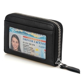KM Legend Genuine Leather Wallet for Women,Slim RFID Blocking Credit Card Holder,Compact Purses for Women with Coin Pocket