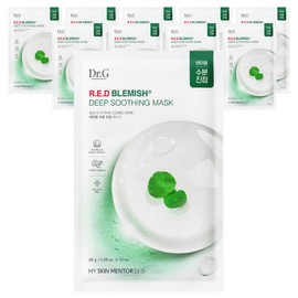 Dr. G Red Blemish Deep Soothing Mask 280g, 10 packs, 1 piece / 닥터지 레드 블레미쉬 딥 수딩 마스크 280g, 10개입, 1개
