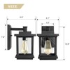 LALUZ Rectangle Porch Lights Outdoor, A03156 Farmhouse Weather-Proof Exterior Light