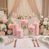 REISEN 3.3lb Pink Candle Sand Wax Set, Rose Pearled Candle