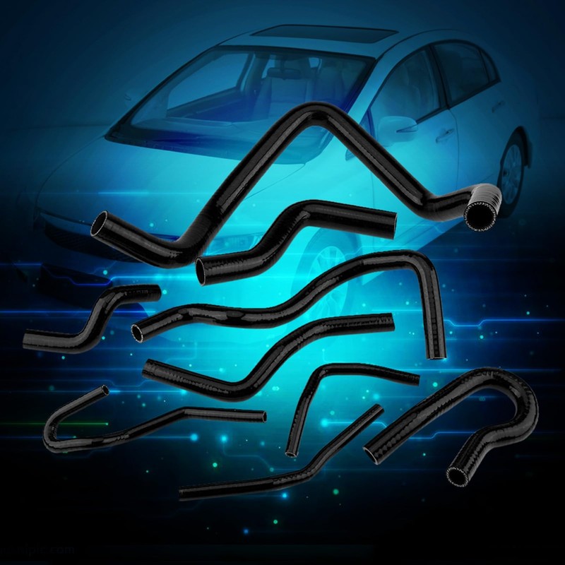 9pcs Silicone Auto Radiator Hose Kit, Coolant Pipe Car Radiator