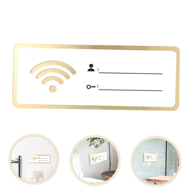 OHPHCALL 2pcs Portable WiFi Board Sign Guest Room Essentials WiFi