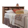 Pemberly Row Engineered Wood Full-Queen Bookcase Headboard in Natural