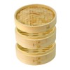DEAUVIOR Bamboo Steamer Basket - Traditional Dumpling Steamer with Lid