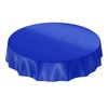 Oilcloth Tablecloth, Washable Tablecloth, Plain Gloss, Dark Blue, Cut Edge,