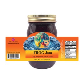 Beachsquatch Frog Jam (Figs, Raspberries, Orange, Ginger), 20 ounce jar