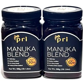 International Pacific Resources PRI Manuka PACIFIC RESOURCES  Honey Blend MGO 50+ - 1.1 lb New Zealand 4 JARS