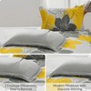 Menghomeus California King Comforter Set Yellow Floral Pattern Printed On