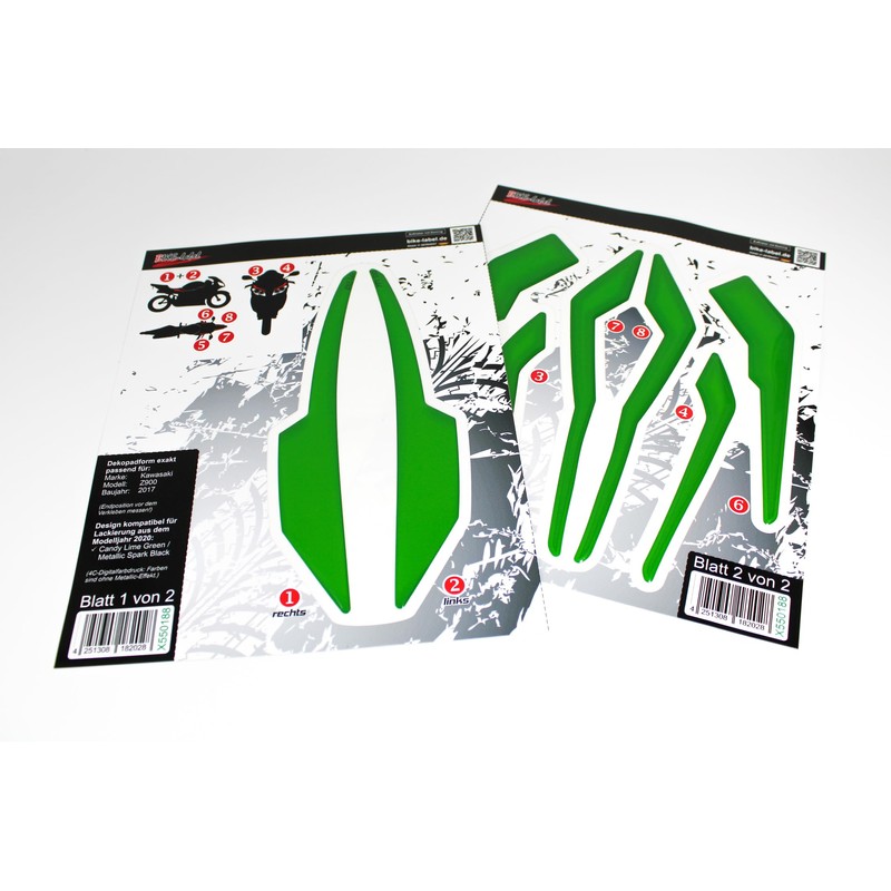 Tankpad Graphic Kit Sticker Compatible with Kawasaki Z900 Green X550188VA