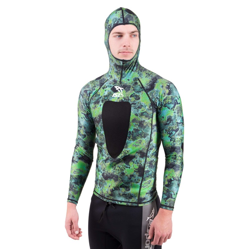 IST Hooded Spearfishing Rashguard with Loading Pad