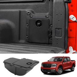 Mabett Bed Cargo Partition Storage Bin with Code Lock Compatible with Ford Maverick XL 2025 2024 2023 2022 Accessories, Rear Truck Side Organizer Fit Maverick XL