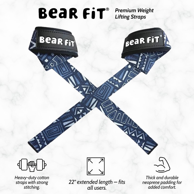 Bear Fit | Premium Weight Lifting Straps with Neoprene Wrist