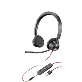 Plantronics - Blackwire 3325 Wired Stereo Headset with Boom Mic (Poly) - Connect to PC/Mac via USB-A or mobile/tablet via 3.5 mm connector - Works with Teams, Zoom & more (Renewed)