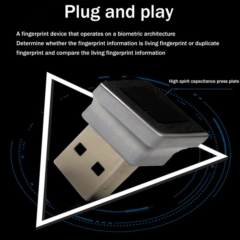Lyaciomn 1 PCS USB Fingerprint Reader Computer USB Fingerprint Lock