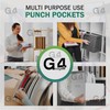 G4GADGET Pack of 50 A4 Clear Plastic Punch Punched Pockets