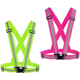 for Reflective Vest Nylon Adjustable High Visibility 2Pack for Running Cycling Sa...