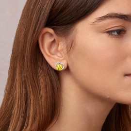 Sterling Silver Softball Earrings for Women: Heart Softball Stud Earrings Sports Jewelry Gifts for Softball Lover