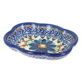 Blue Rose Polish Pottery Spring Blossom Soap Dish