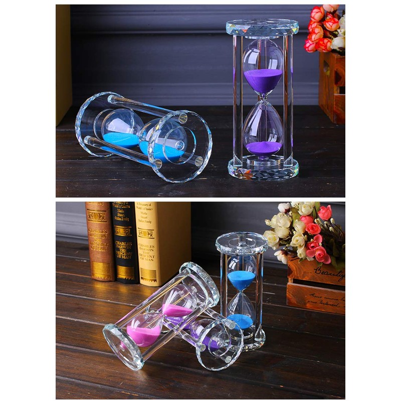Lonovel 60 Minutes Hourglass Timer,Crystal Sand Timer Diamond Carving Surface,Good