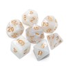 CREEBUY DND Dice Set Pearl White Games Dice for Dungeon