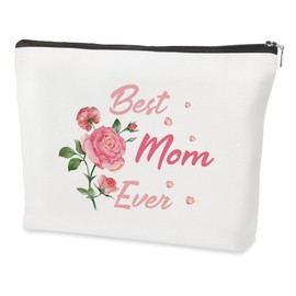 QONCV Mom Christmas Gifts, Best Mom Mother Mommy Momma Makeup Bag Cosmetic Bags Mothers Day Valentines Day Birthday Christmas Gift Ideas for Women