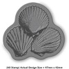 'Three Seashells' Rubber Stamp - Unmounted Design for Crafting &