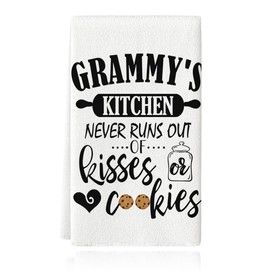 Grammy's Kitchen Towels for Cooking Grandma Nana Funny Grammy Gifts from Grandkids Grammy Dish Drying Towels for Kitchen Dishcloths