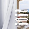 BONZER Wide Waterproof Outdoor Curtains for Patio Heavy Privacy Light