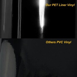 Olimia 72"x60" Ultra Gloss PET Liner Black Vinyl Wrap Air Release Bubble Free 6FT x 5FT