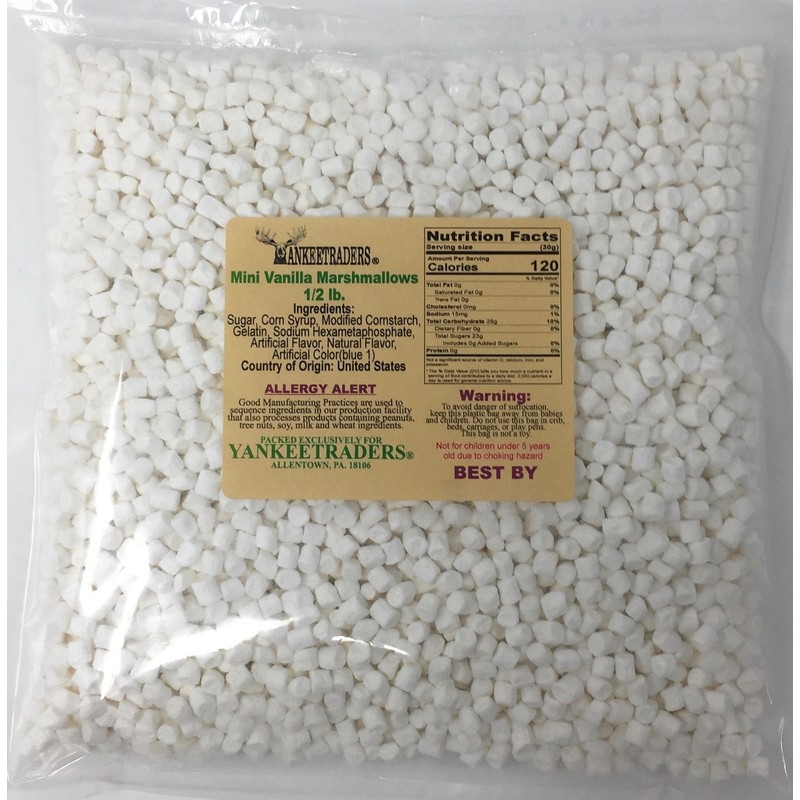 YANKEETRADERS, Vanilla Dehydrated Marshmallow Bits - 1/2 LB