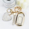 YIKECASE Key Fob Cover with Diamond Keychain Car Key Holder