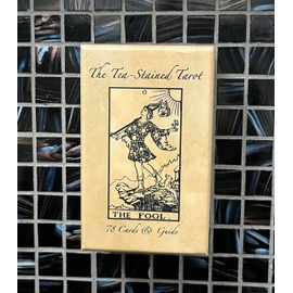 Vieux Monde Express The Tea-Stained Tarot & Guide | Linen Finish | Classic Tarot Cards | 78 Cards | Full Size | 4.75 by 2.75 |