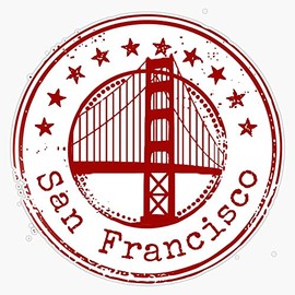 San Francisco Stamp Vinyl Decal Wall Laptop Bumper Sticker 5"