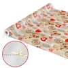 ANRO Christmas Tablecloth, Washable, Oilcloth, Red, Beige, 180 x 140