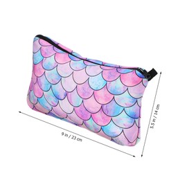 BIUDECO Unique Printed Makeup Bag Portable Zipper Toiletry Organizer for Travel Spacious Cosmetic Brush Storage Pouch Easy to Clean Polyester Design for Women The Go