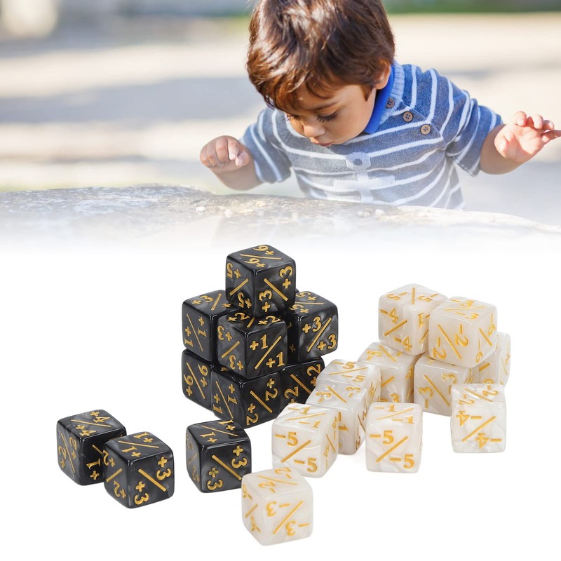 24 Dice Counters Acrylic Marble Creature Stats Clear Numbers Compatible