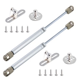 Gas Lift 100 N/10 kg Gas Pressure Damper Hydraulic Gas Spring Gas Damper with Screws for Door House Cabinets Kitchen Cabinet Bookcases Pack of 2 (Silver)