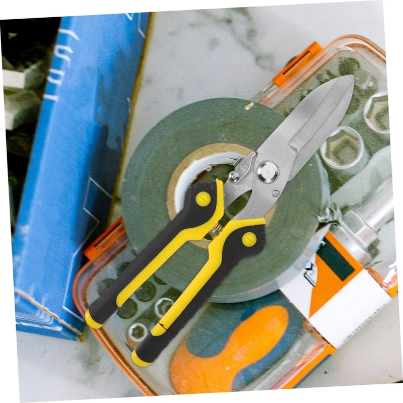 TEHAUX Heavy Duty Tin Snips Straight Head Metal Cutter with