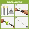 Rake for Leaves, Small Leaf Rake for Garden, 70-inch Adjustable