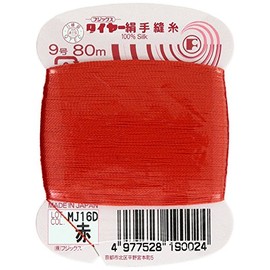 Fujix Tire [Silk Hand Sewing Thread] No. 9 80m col.404 Red