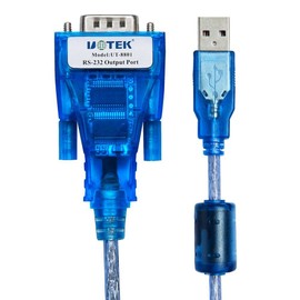 UTEK UT-8801 Convertidor USB a RS-232 de 1,5 m de Longitud ver2.0 (1 Puerto USB a RS-232 Serial Converter con protección ESD)