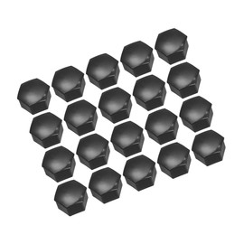 Partuto 20pcs 21mm Wheel Lock Lug Bolt Nut Cover Caps Center Cover Bolt Locking Caps with Clip Tool Set Replacement for Model 3 Y S Bright Black Durable Material Replacement