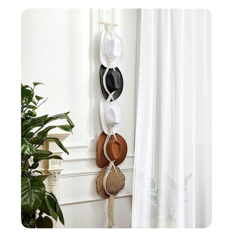 Tassels Hat Hangers Hat Rack for Wall Cowboy Hat Hanging